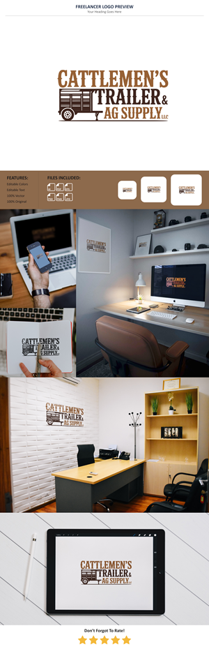 Logo Design by VectorForge for Cattlemen's Trailer Sales & Ag Supply | Design: #36734421