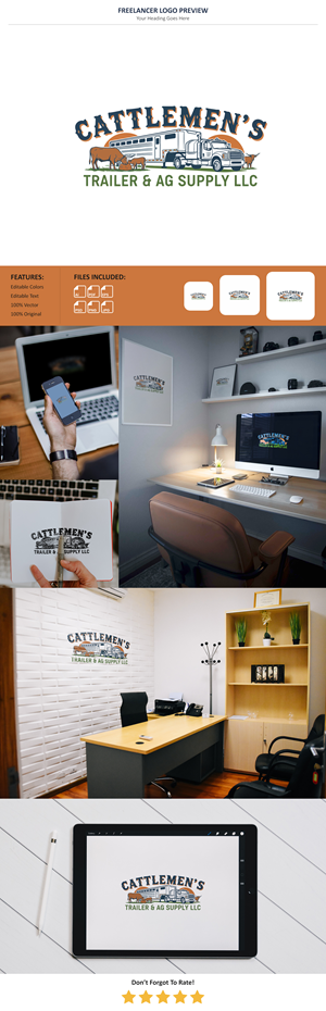 Logo Design by VectorForge for Cattlemen's Trailer Sales & Ag Supply | Design: #36734422