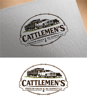 Logo Design by Art by Rose for Cattlemen's Trailer Sales & Ag Supply | Design: #36724338