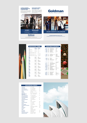 Diseño de Flyer por MarkoE para Goldman Travel Corporation | Diseño #36712744