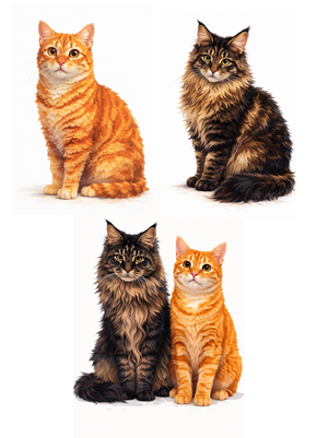 Animated cat images for a website