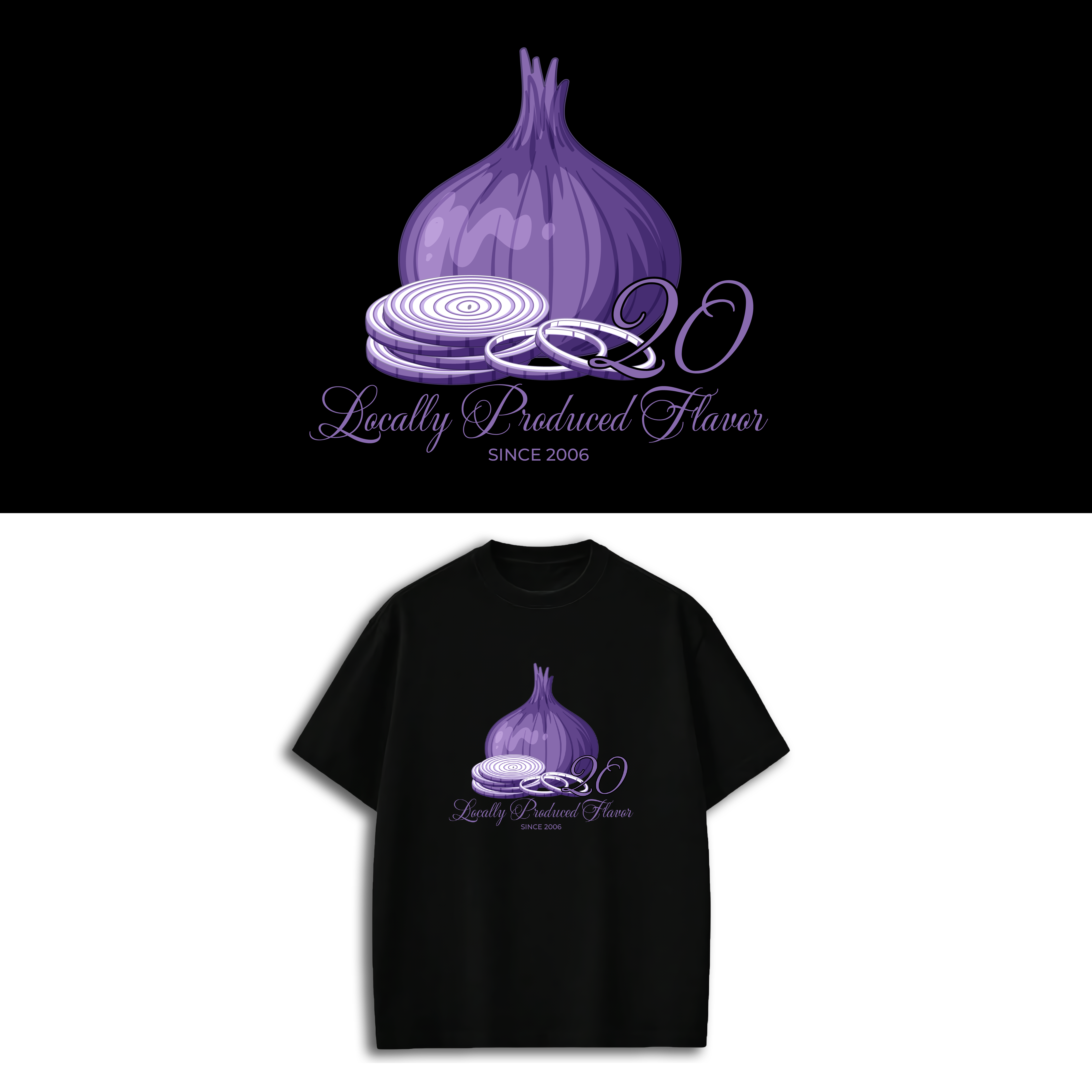 T-shirt Design by Delusion Studio for purple onion inc | Design #36726248