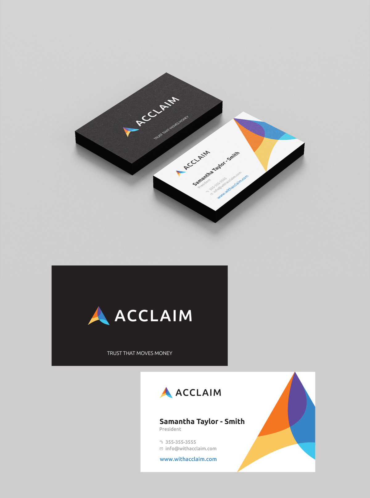 Business Card Design by Tanjster for Acclaim | Design #36728207