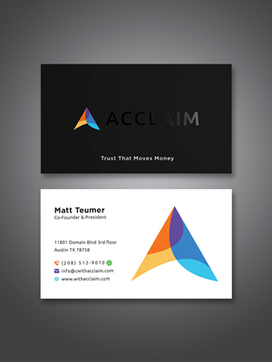 Visitenkarten-Design von Creative Moon Design für Acclaim | Design: #36725163