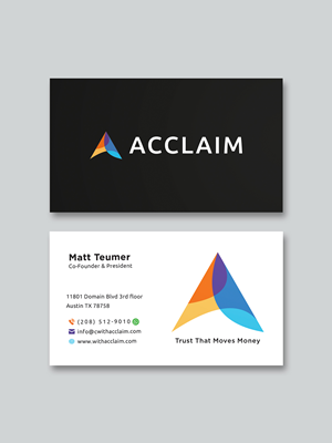 Visitenkarten-Design von Creative Moon Design für Acclaim | Design: #36725182