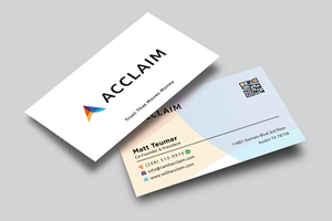 Design de Carte de Visite par Creative Moon Design pour Acclaim | Design : #36738172