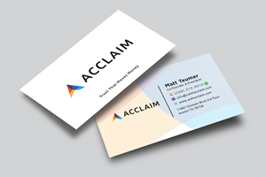 Design de Carte de Visite par Creative Moon Design pour Acclaim | Design : #36738267