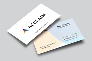 Design de Carte de Visite par Creative Moon Design pour Acclaim | Design : #36738269