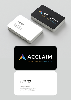 Business Card Design by MarkoE for Acclaim | Design: #36727700