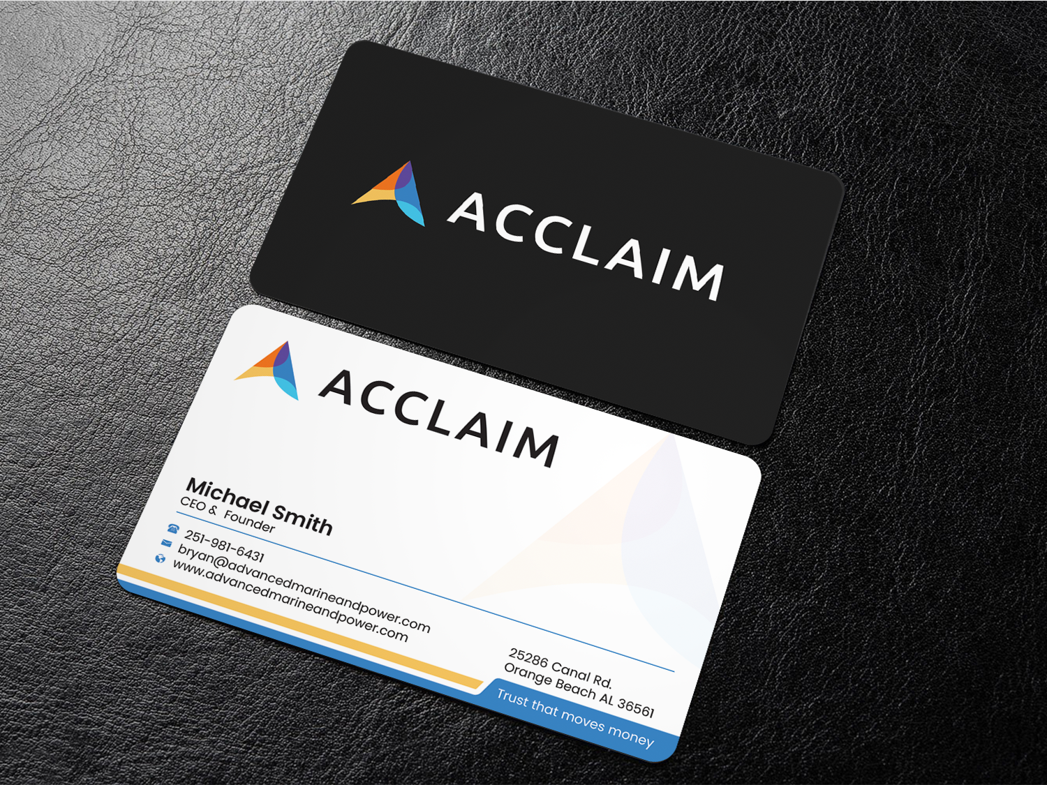 Visitenkarten-Design von Graphixpointt für Acclaim | Design #36731257