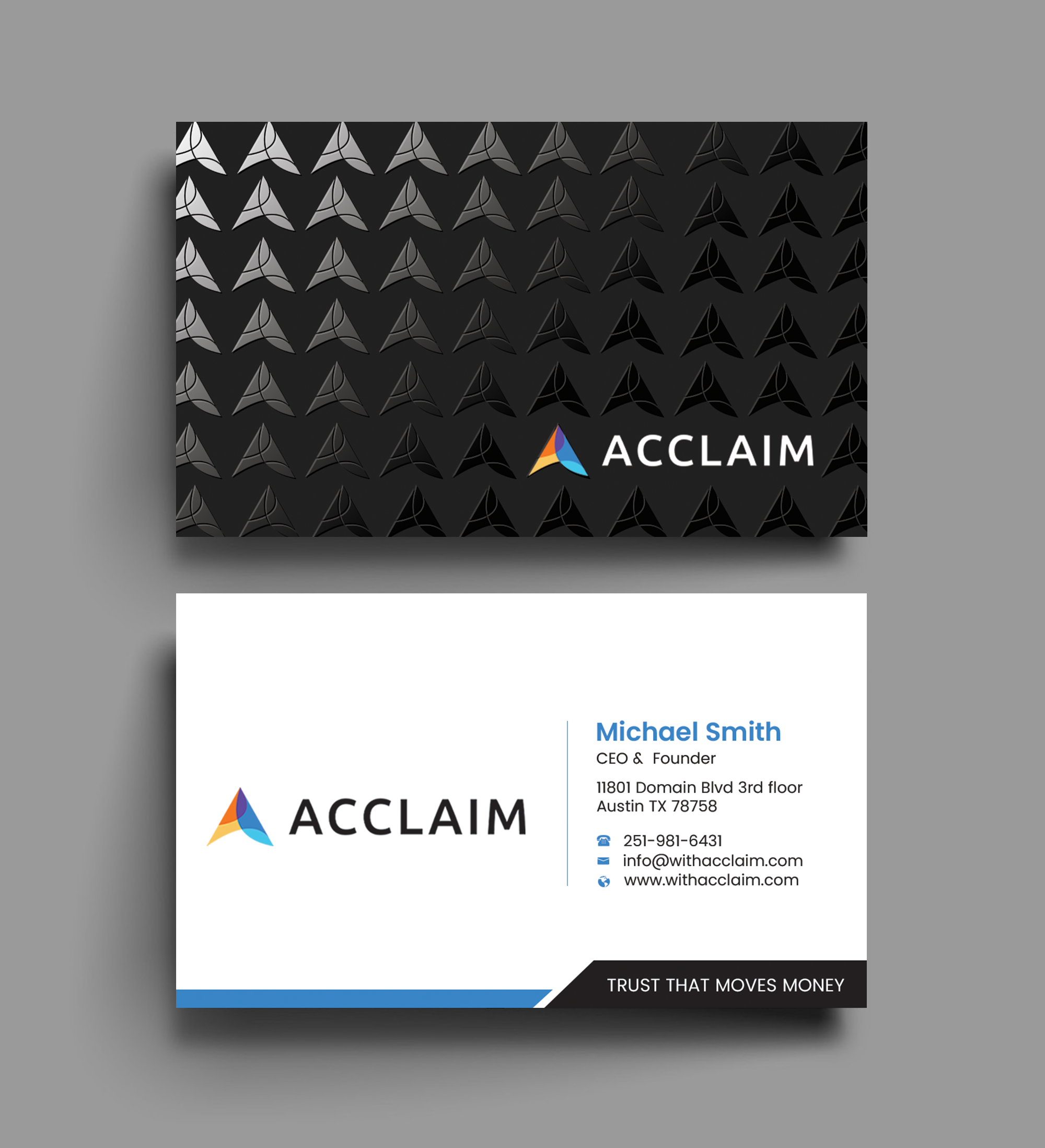 Visitenkarten-Design von Graphixpointt für Acclaim | Design #36731344