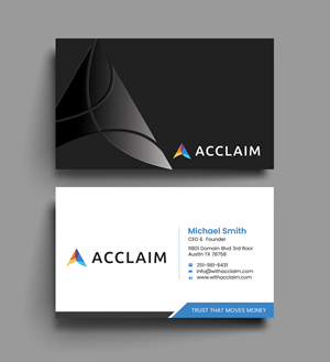 Visitenkarten-Design von Graphixpointt für Acclaim | Design: #36731346