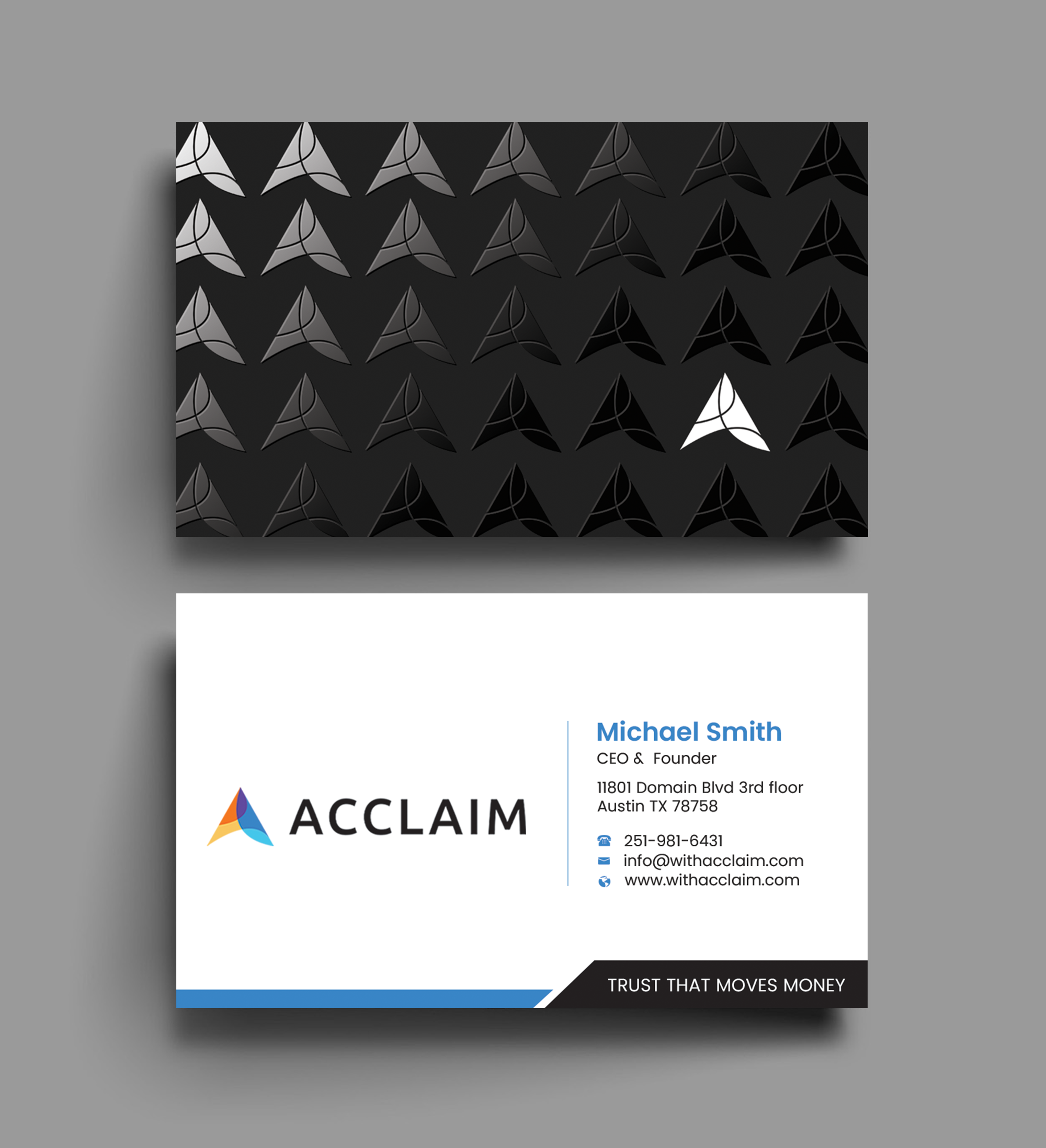 Visitenkarten-Design von Graphixpointt für Acclaim | Design #36731348