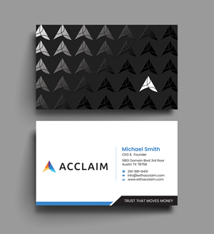 Visitenkarten-Design von Graphixpointt für Acclaim | Design: #36731348