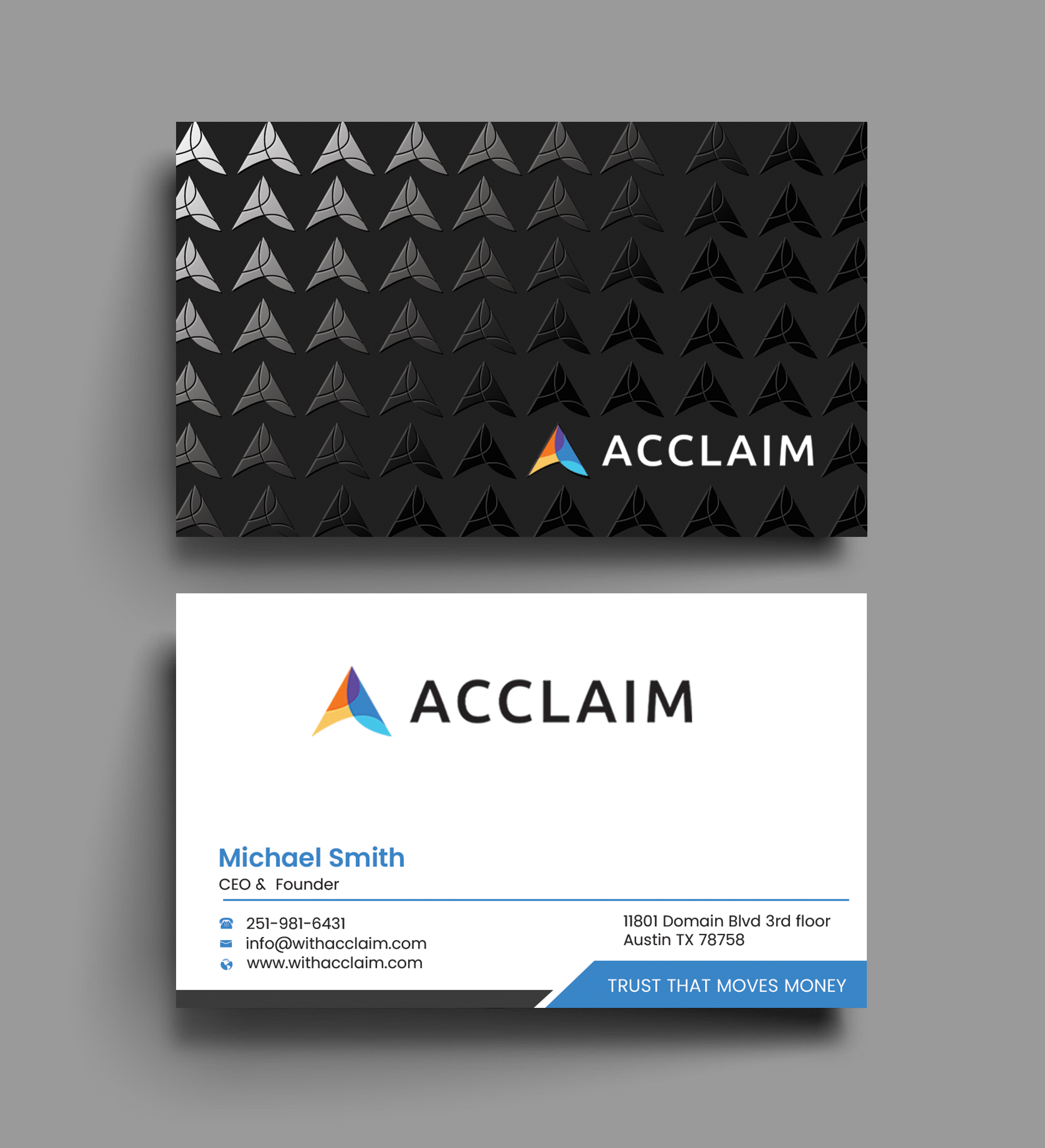 Visitenkarten-Design von Graphixpointt für Acclaim | Design #36731389