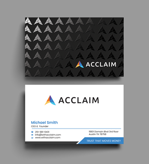 Visitenkarten-Design von Graphixpointt für Acclaim | Design: #36731389