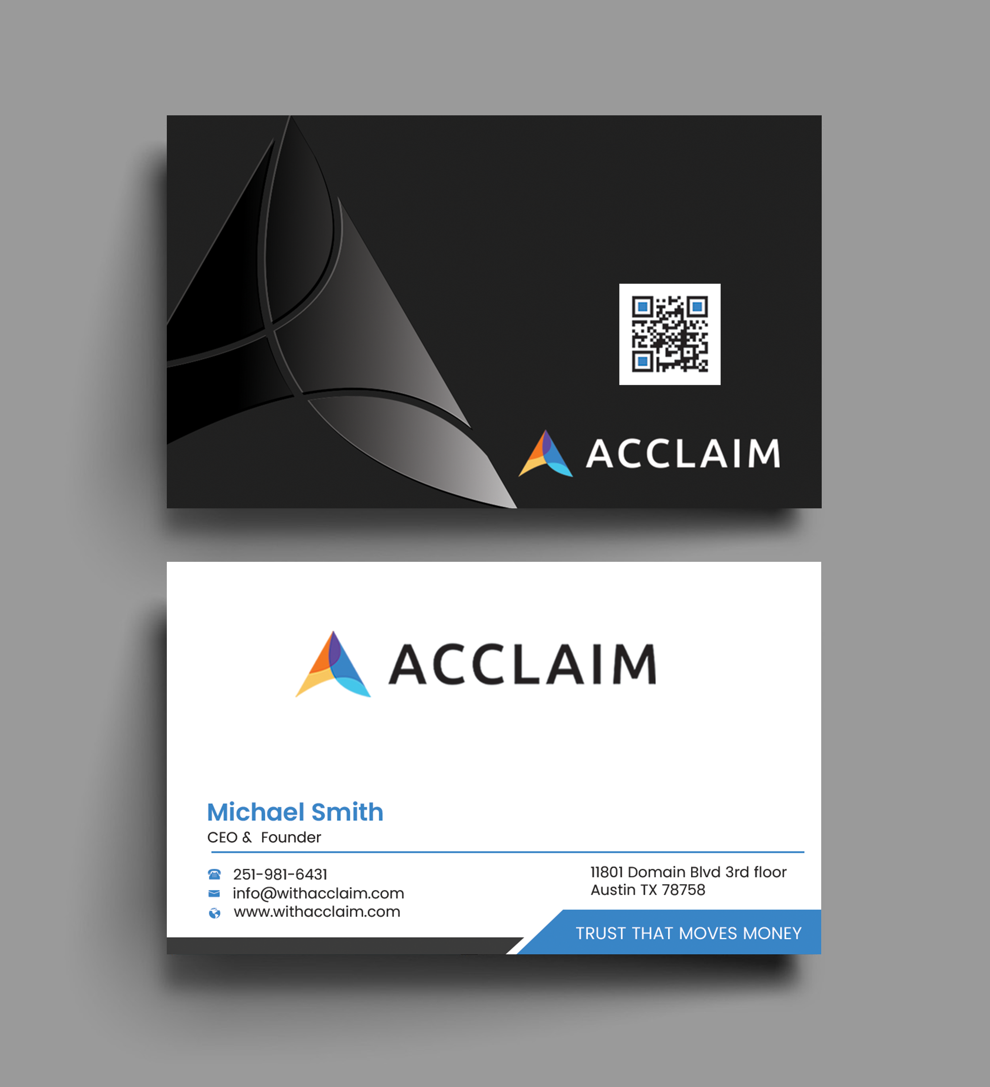 Visitenkarten-Design von Graphixpointt für Acclaim | Design #36731391