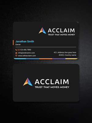 Visitenkarten-Design von jk_studio für Acclaim | Design: #36728468