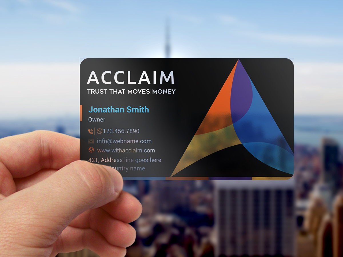 Design de Carte de Visite par jk_studio pour Acclaim | Design #36728496