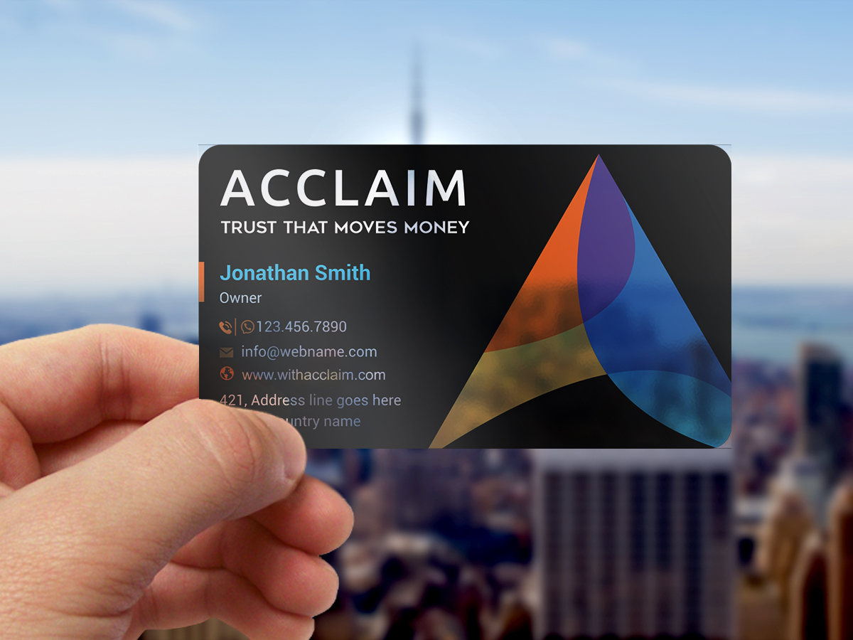 Design de Carte de Visite par jk_studio pour Acclaim | Design #36728515