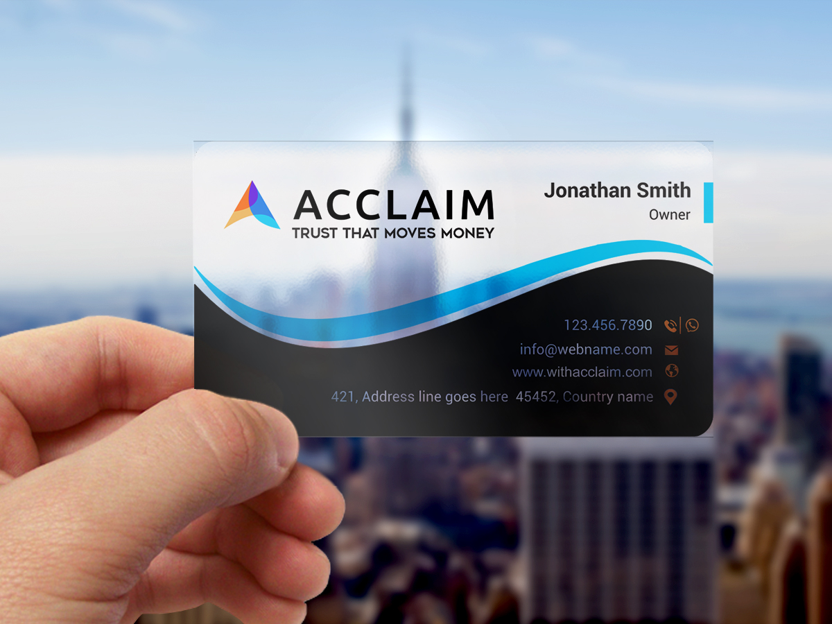 Design de Carte de Visite par jk_studio pour Acclaim | Design #36728577