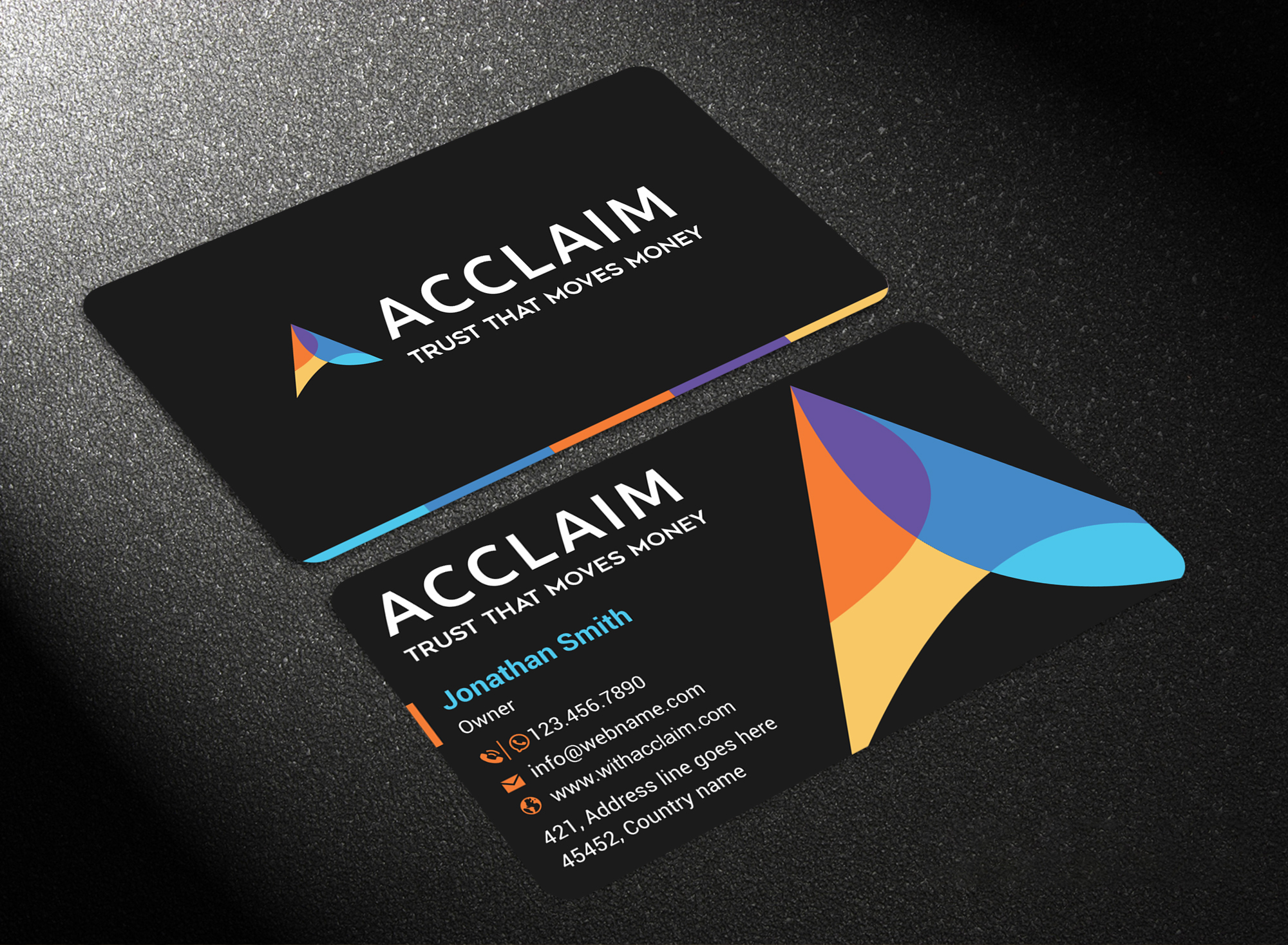 Visitenkarten-Design von jk_studio für Acclaim | Design #36728731