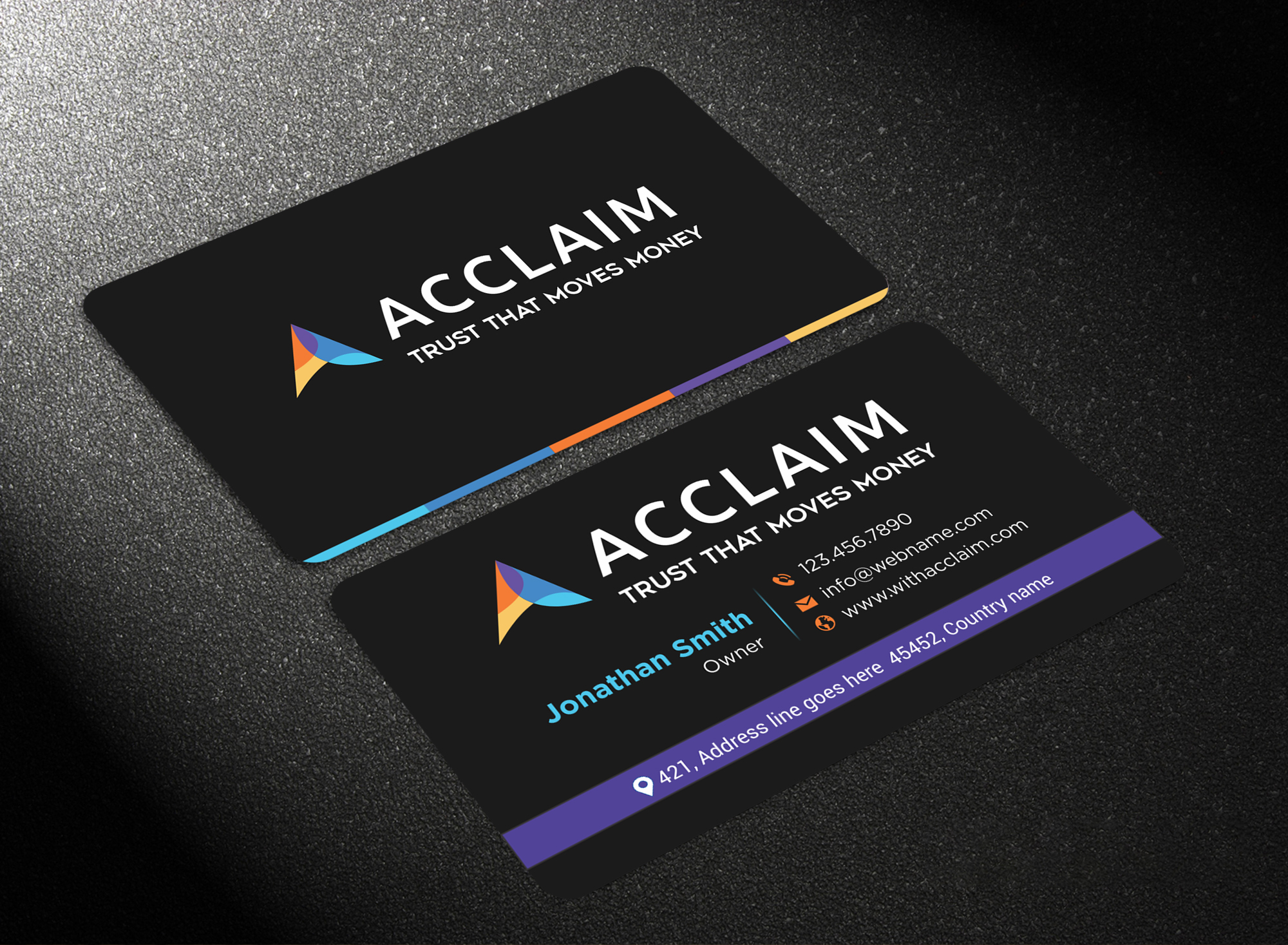 Visitenkarten-Design von jk_studio für Acclaim | Design #36728820