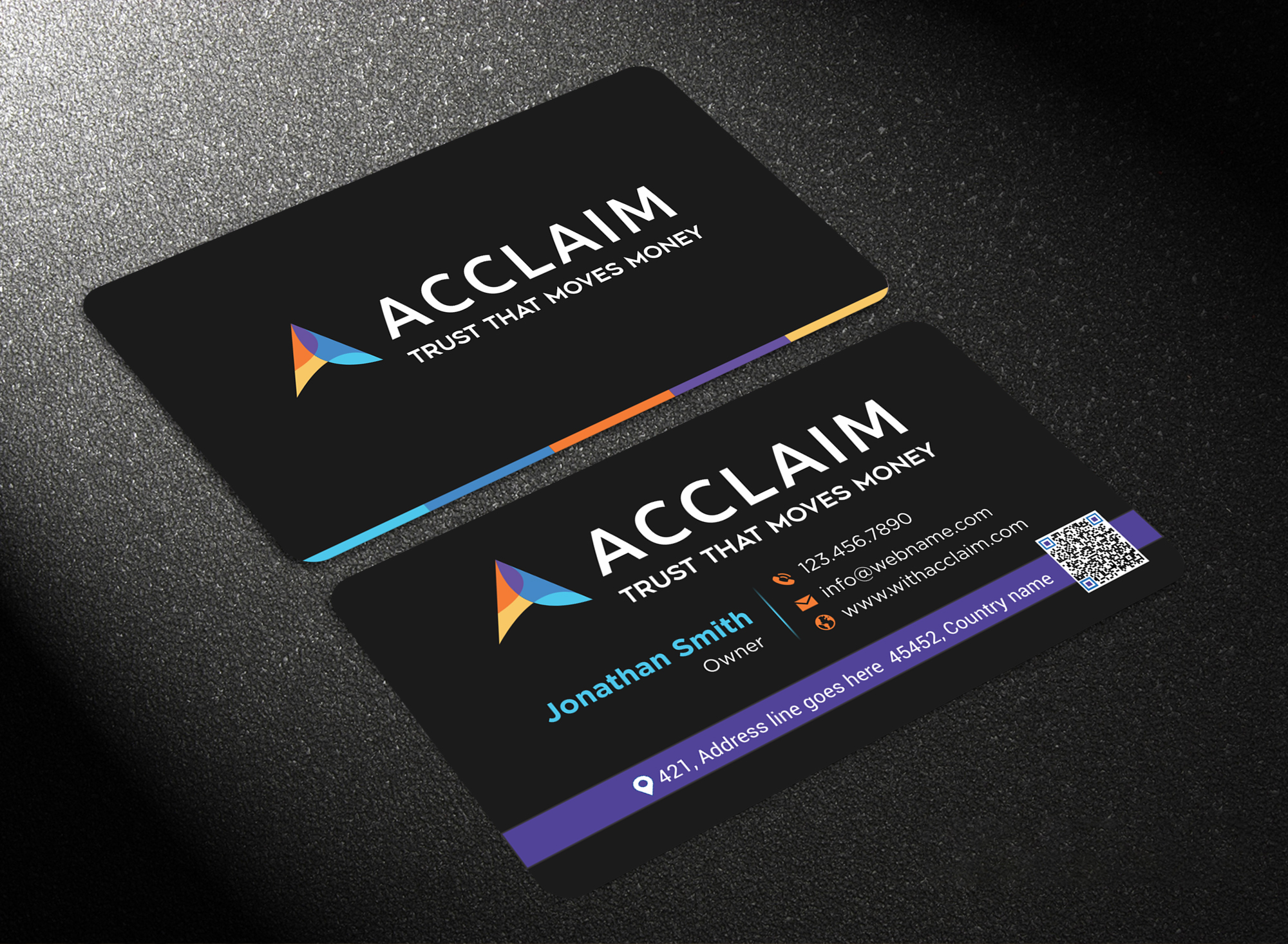 Visitenkarten-Design von jk_studio für Acclaim | Design #36728896