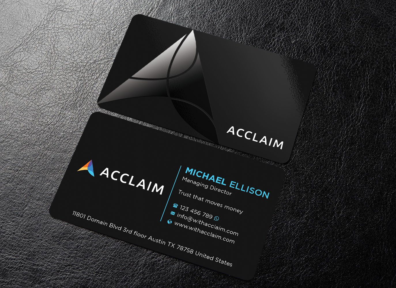 Diseño de Tarjeta de Presentación por Expert Bappy para Acclaim | Diseño #36725896