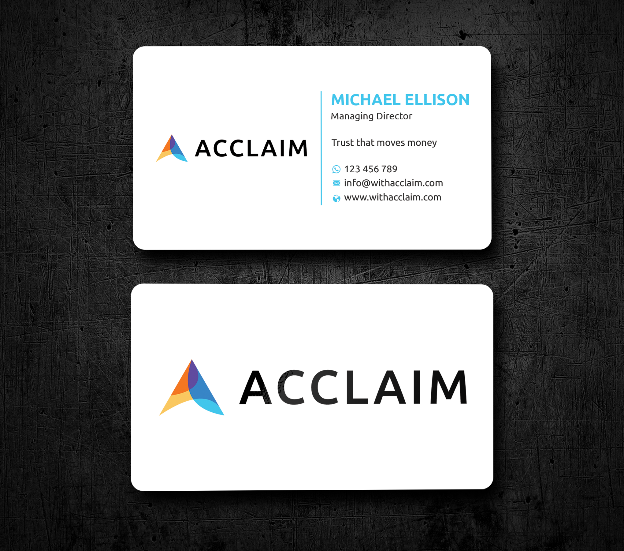 Business Card Design by Expert Bappy for Acclaim | Design #36734945