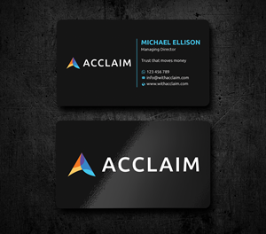 Design de Carte de Visite par Expert Bappy pour Acclaim | Design : #36734950