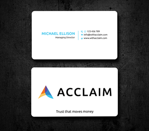 Design de Carte de Visite par Expert Bappy pour Acclaim | Design : #36735169