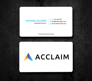 Design de Carte de Visite par Expert Bappy pour Acclaim | Design : #36735177