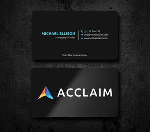 Design de Carte de Visite par Expert Bappy pour Acclaim | Design : #36735195