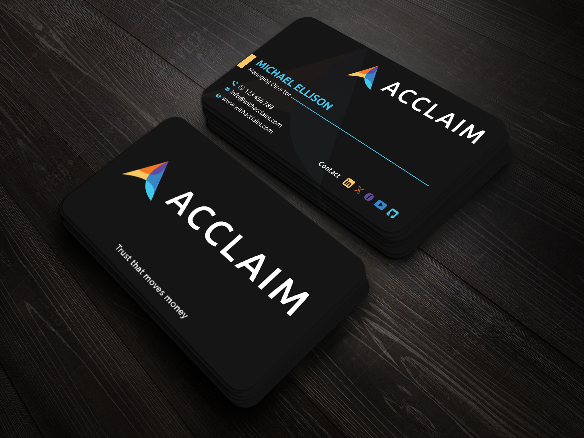Business Card Design by Expert Bappy for Acclaim | Design #36736696
