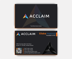 Business Card Design by DesignerShahadat for Acclaim | Design: #36730220