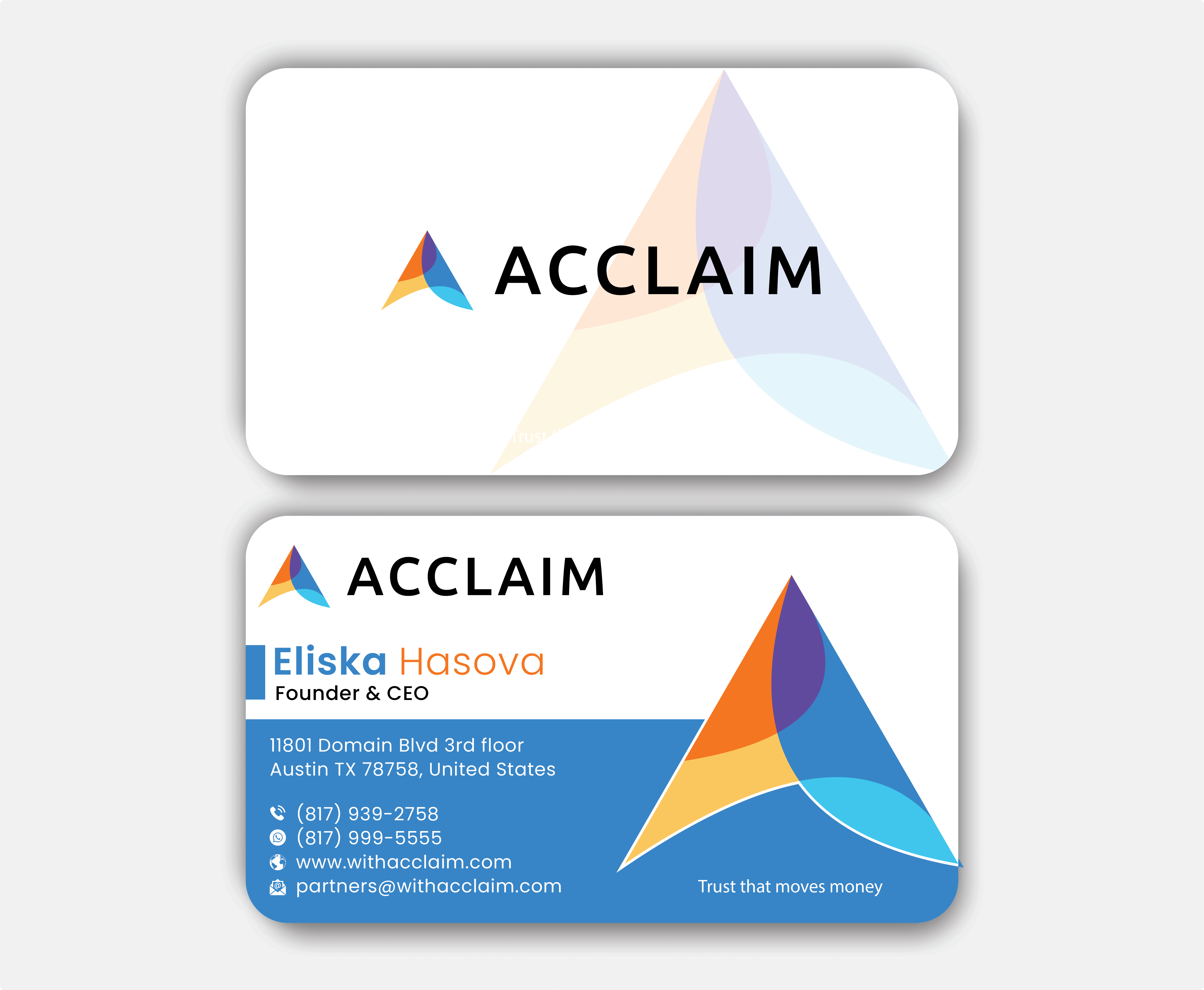 Business Card Design by DesignerShahadat for Acclaim | Design #36730223