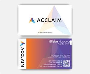 Business Card Design by DesignerShahadat for Acclaim | Design: #36730327