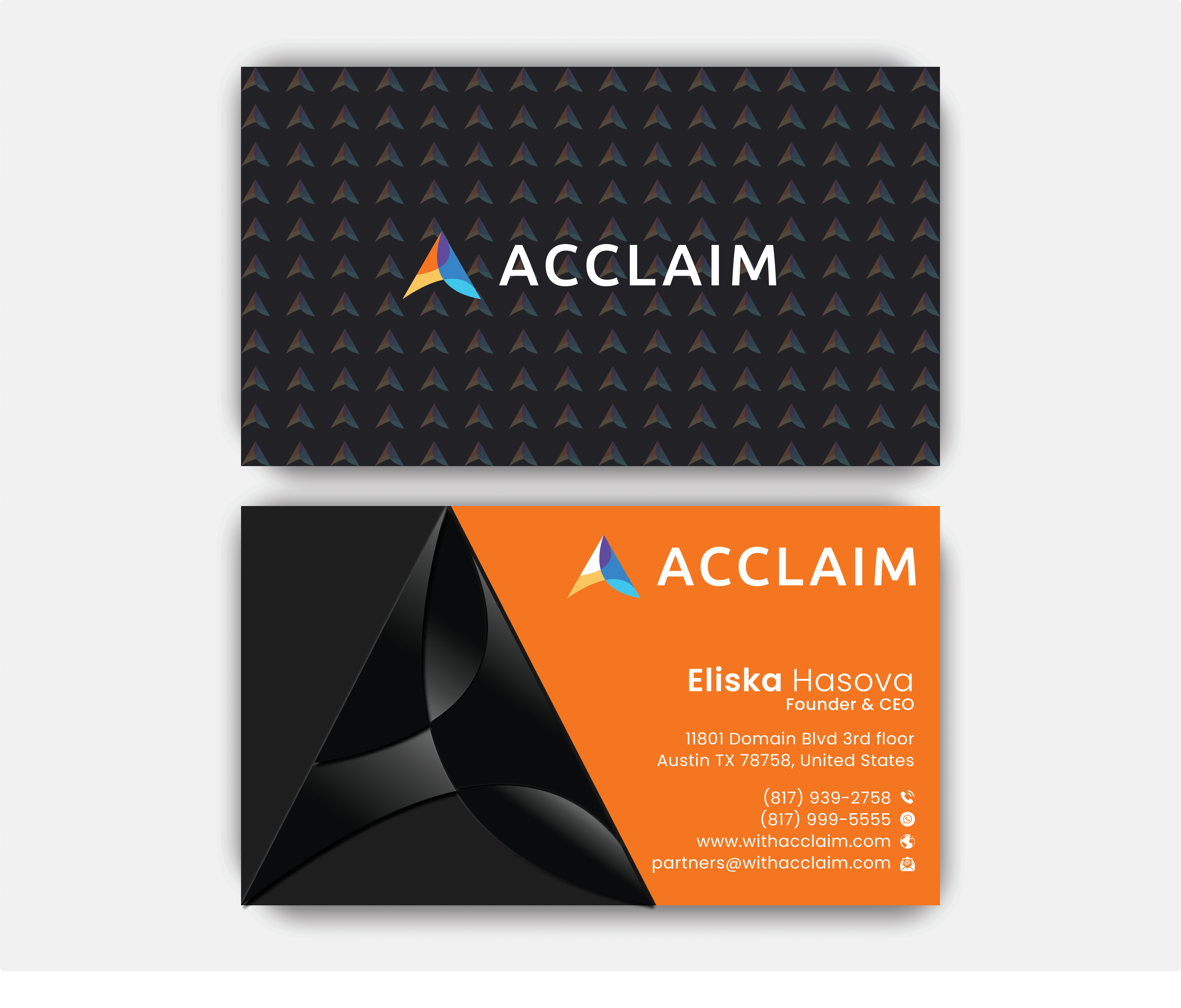 Business Card Design by DesignerShahadat for Acclaim | Design #36730355