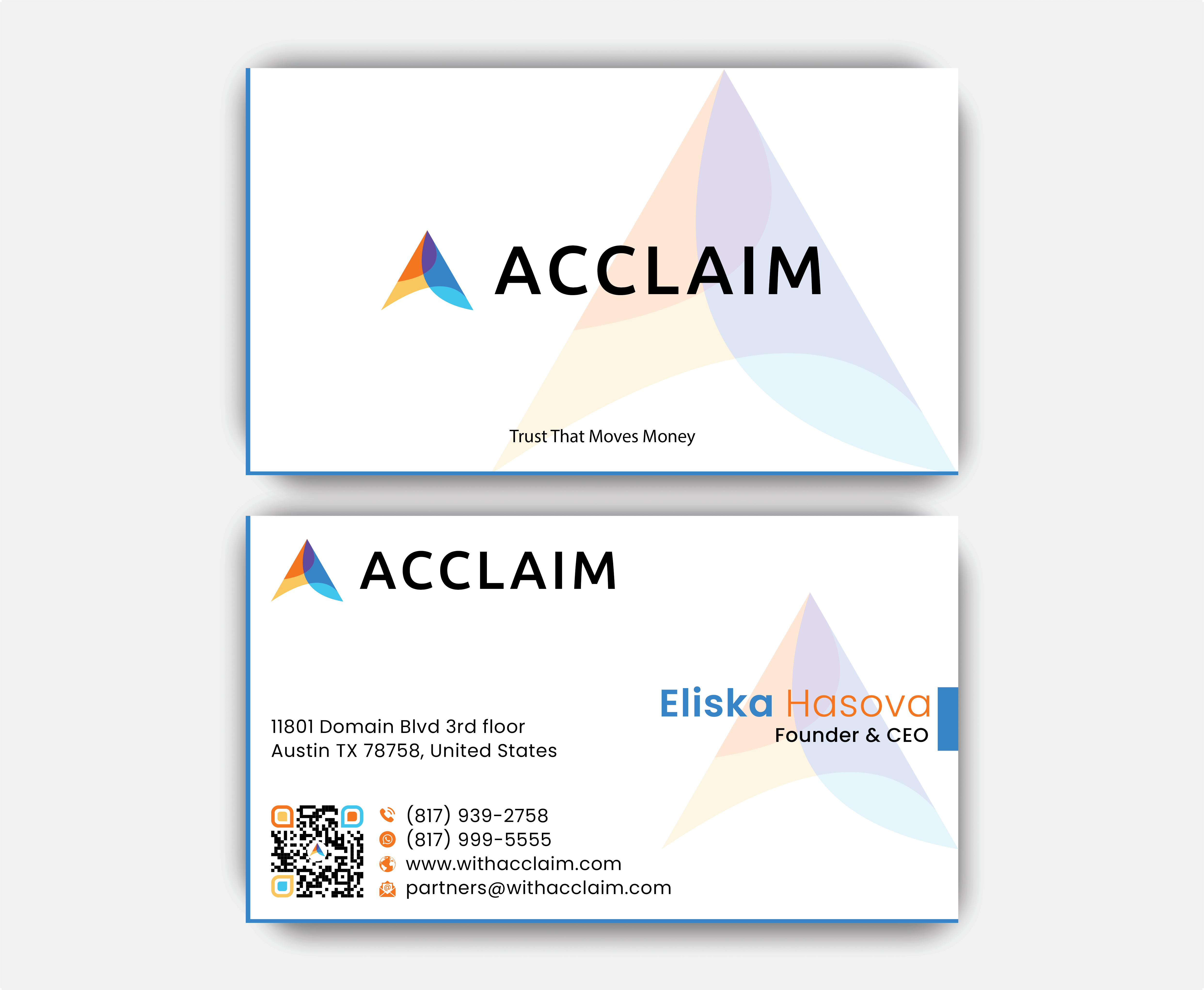 Design de Carte de Visite par DesignerShahadat pour Acclaim | Design #36734566