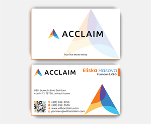 Design de Carte de Visite par DesignerShahadat pour Acclaim | Design : #36734567