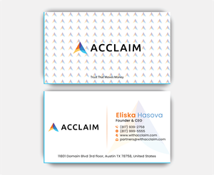 Design de Carte de Visite par DesignerShahadat pour Acclaim | Design : #36734570