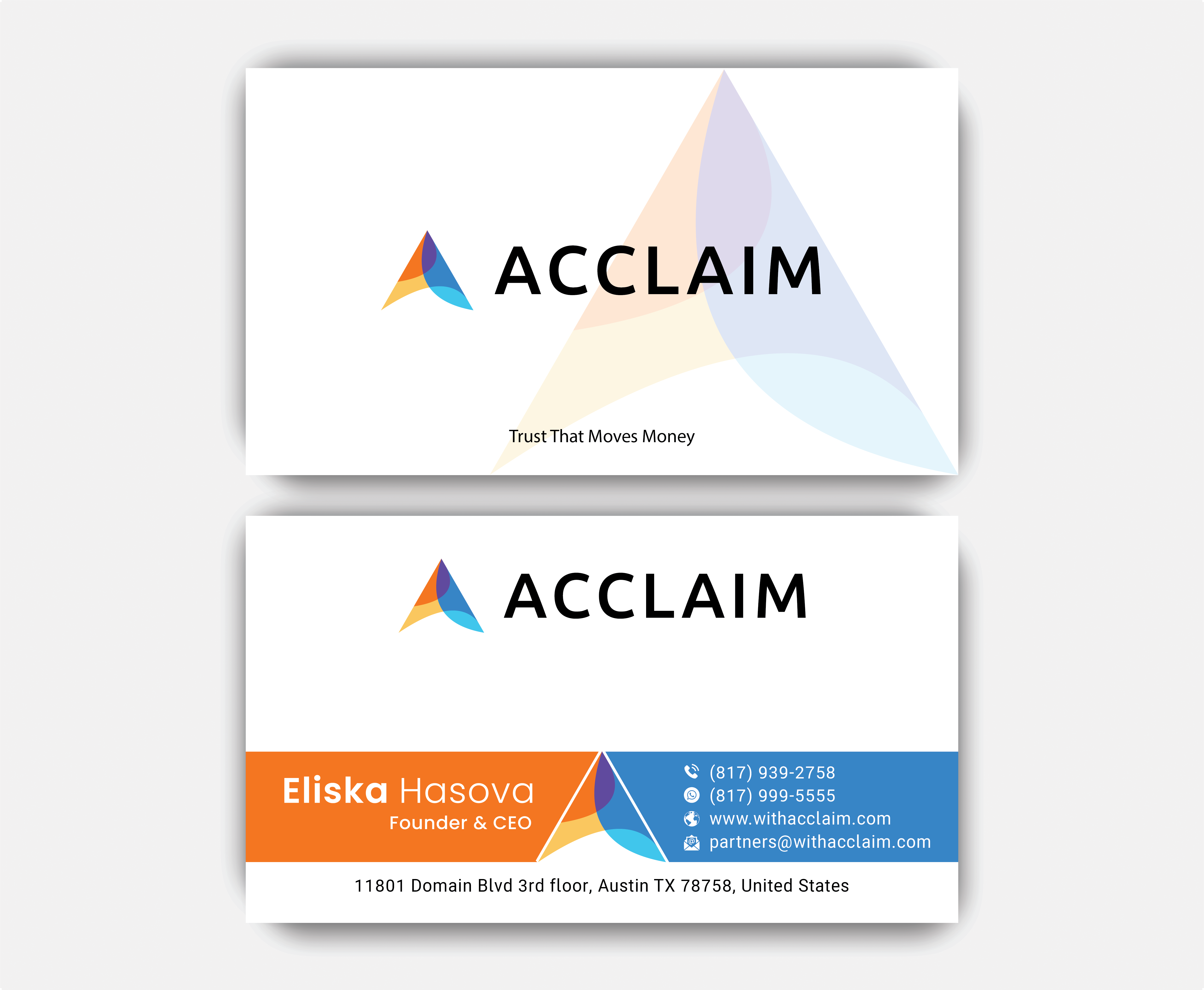 Design de Carte de Visite par DesignerShahadat pour Acclaim | Design #36734572