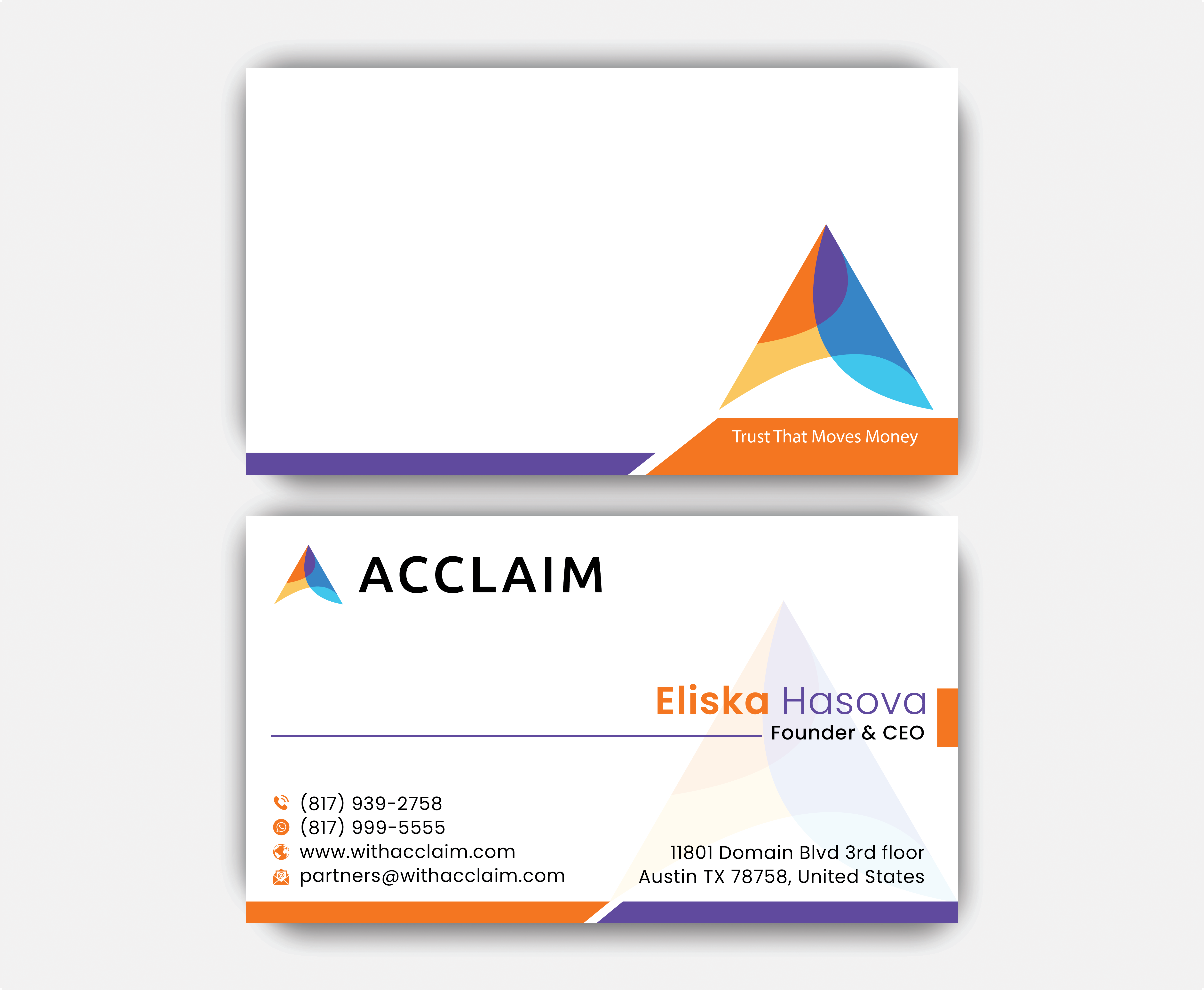 Visitenkarten-Design von DesignerShahadat für Acclaim | Design #36736795