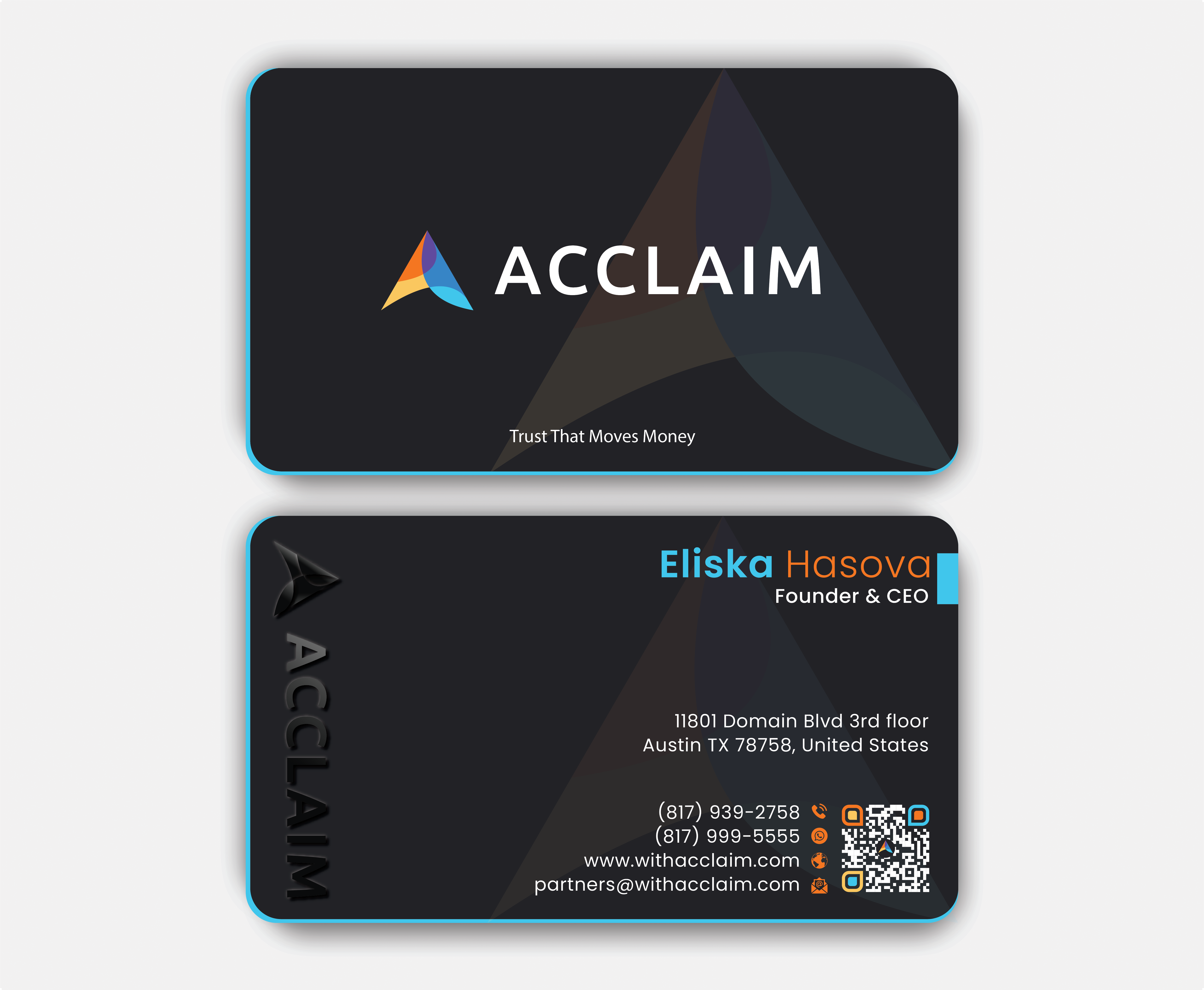 Business Card Design by DesignerShahadat for Acclaim | Design #36736799