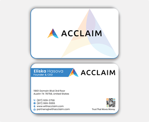 Visitenkarten-Design von DesignerShahadat für Acclaim | Design: #36737429