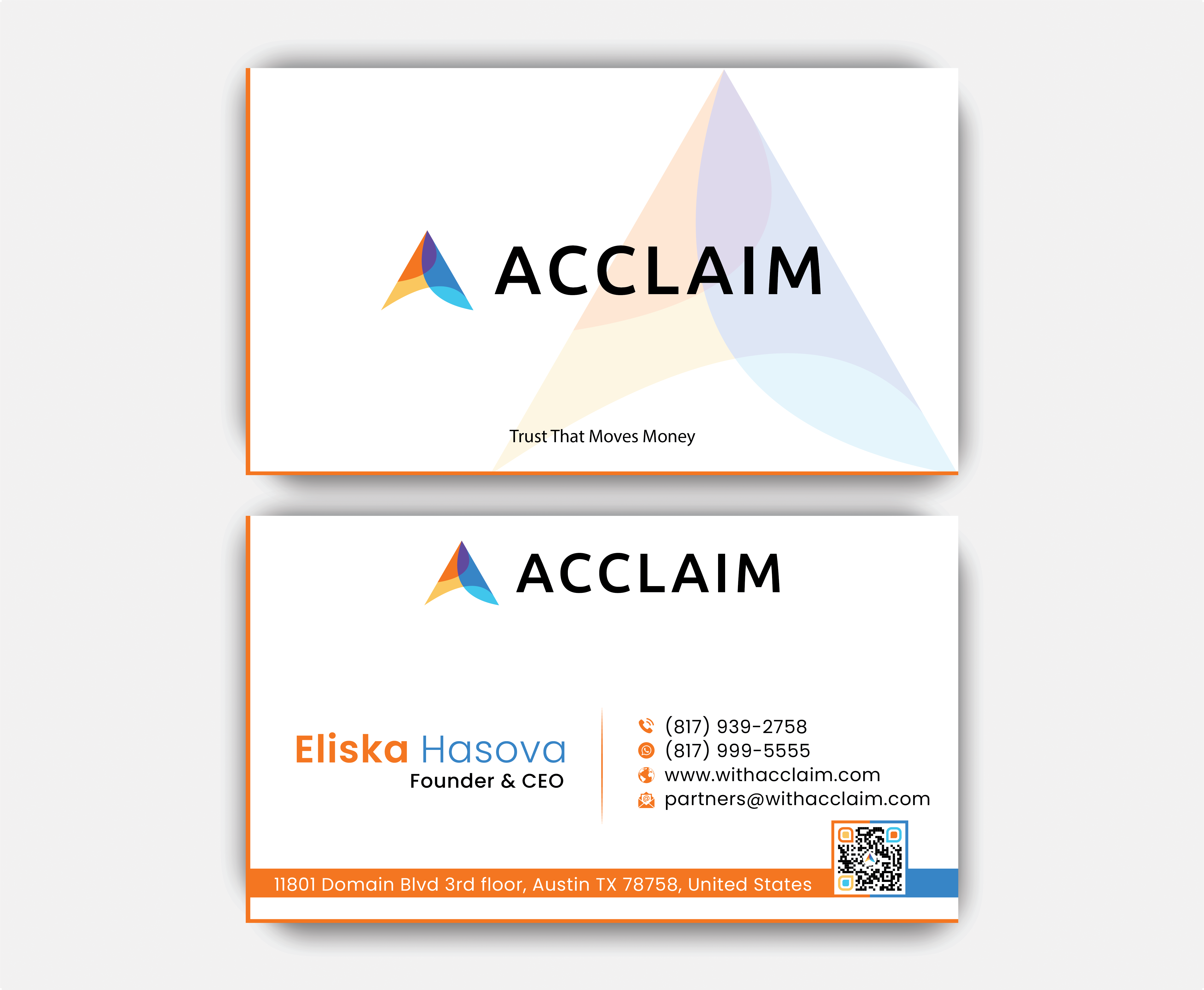 Business Card Design by DesignerShahadat for Acclaim | Design #36738720