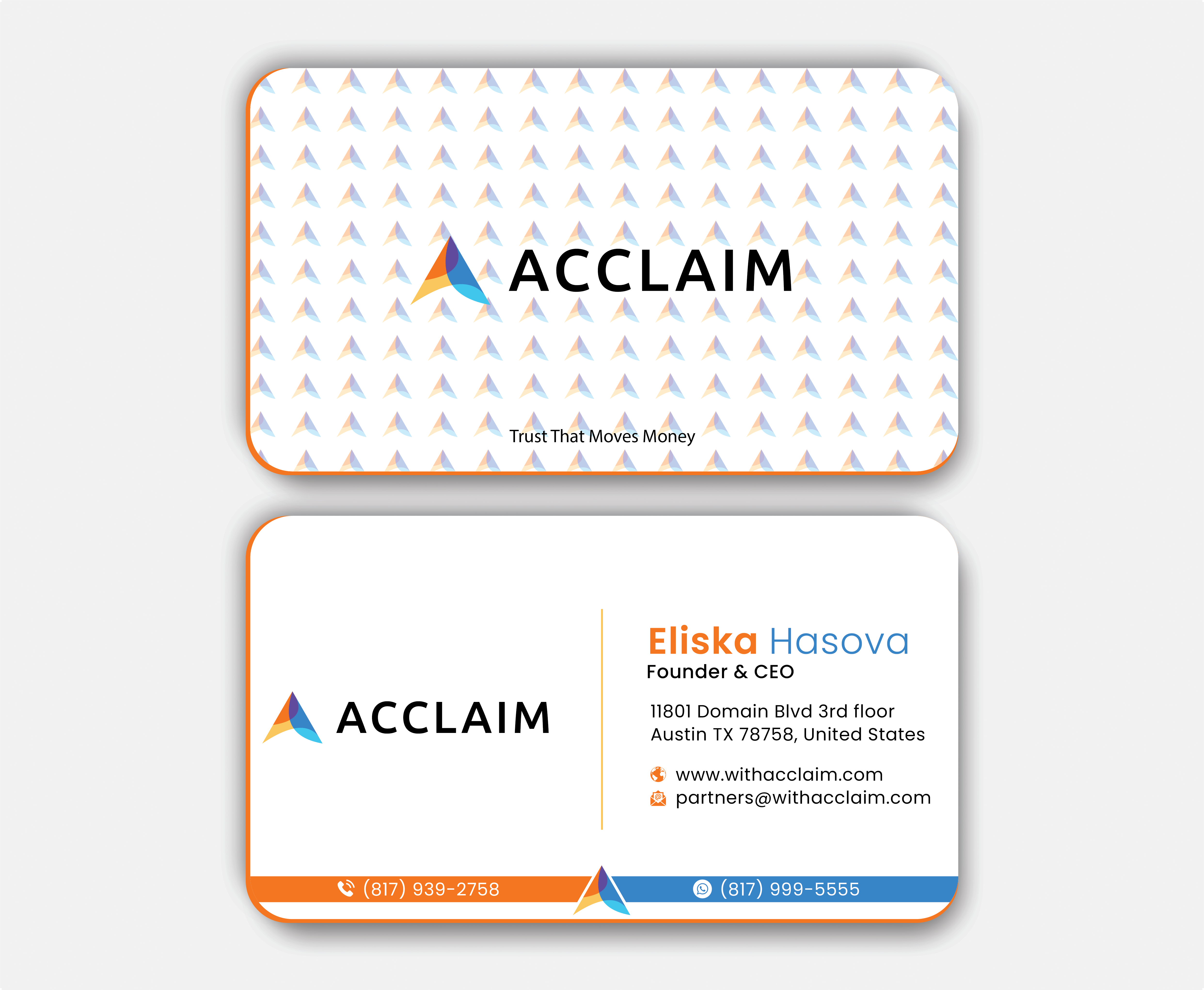 Design de Carte de Visite par DesignerShahadat pour Acclaim | Design #36738722