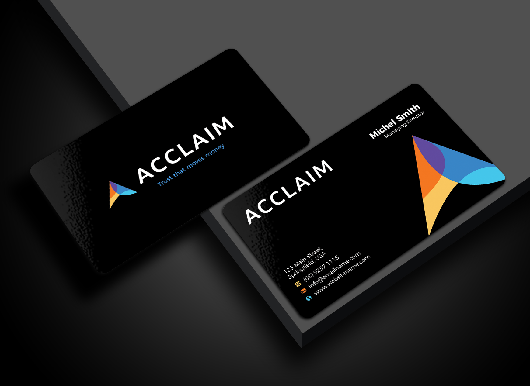 Business Card Design by Md. Abuhanifa for Acclaim | Design #36725901