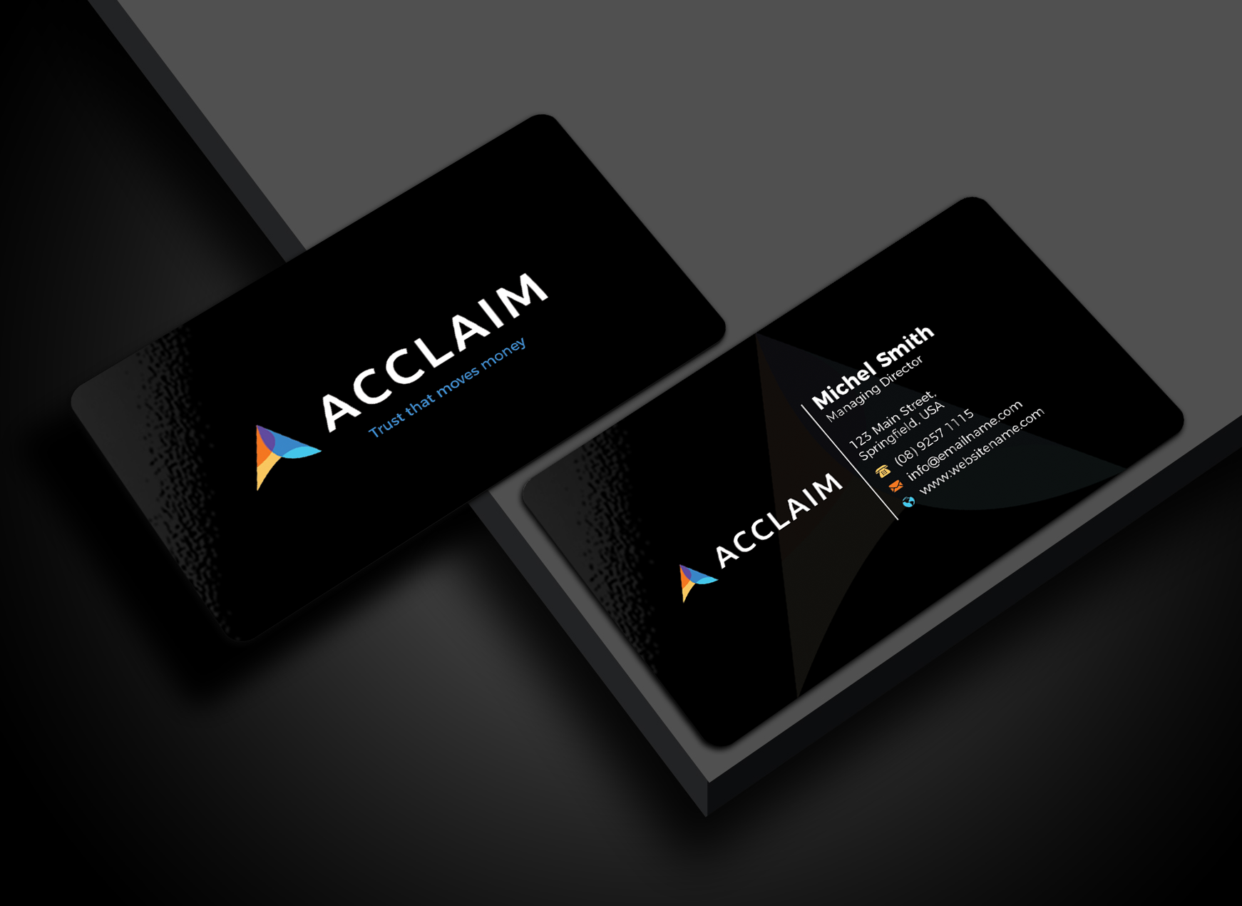 Business Card Design by Md. Abuhanifa for Acclaim | Design #36725903